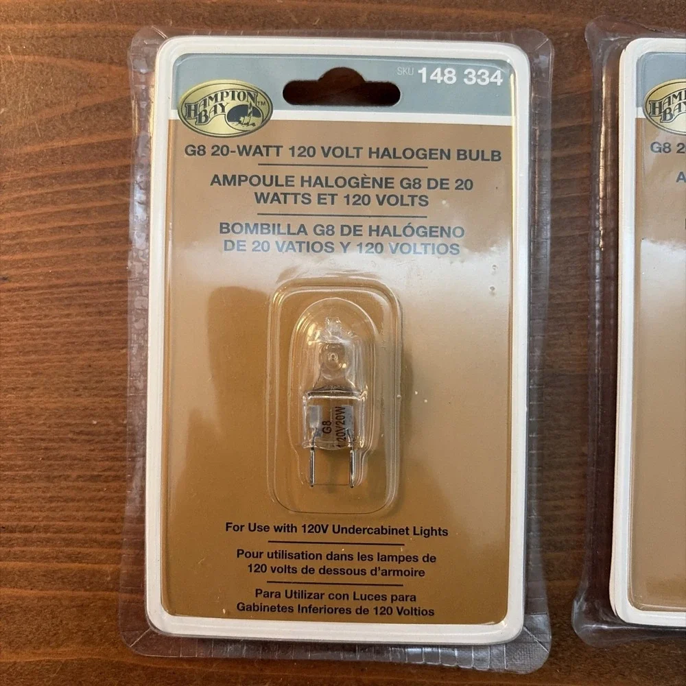 Hampton Bay 20w 120v 2-Pin Under Cabinet Light Bulb 148334 3 Pieces